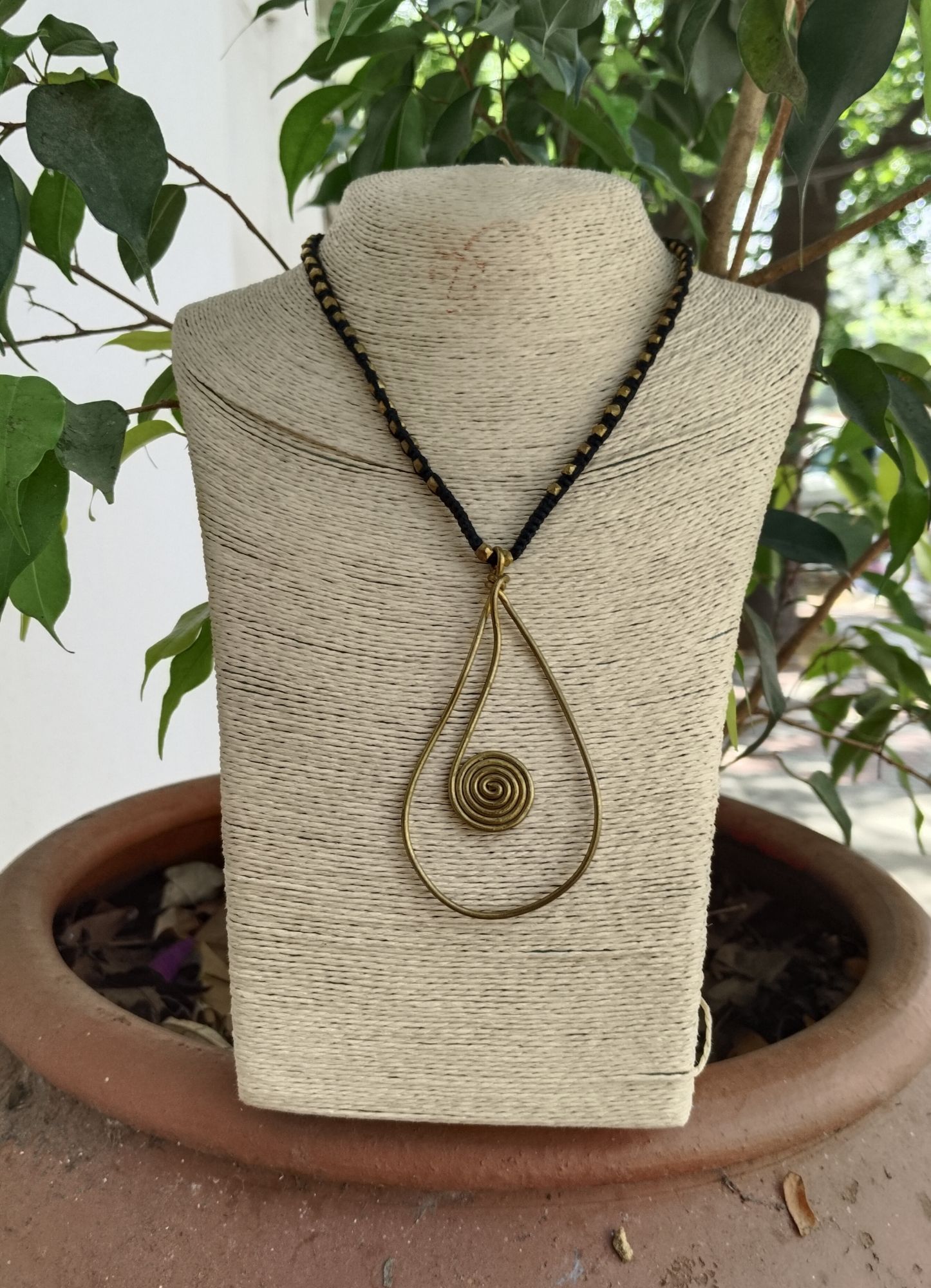 Dhokra Beads And Pendant Neck Piece