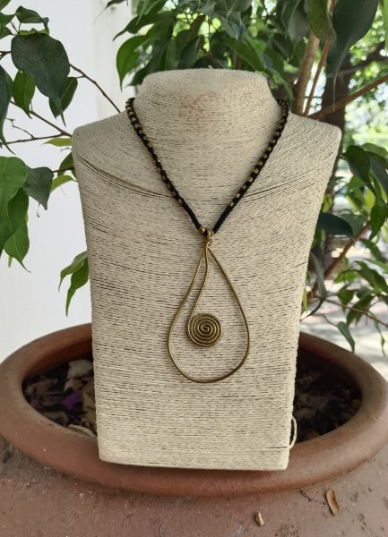 Dhokra Beads And Pendant Neck Piece