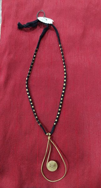 Dhokra Beads And Pendant Neck Piece