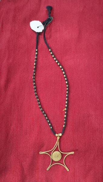 Dhokra Beads And Pendant Neck Piece