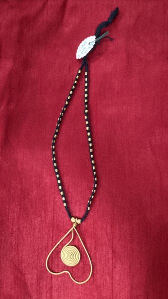 Dhokra Beads And Pendant Neck Piece