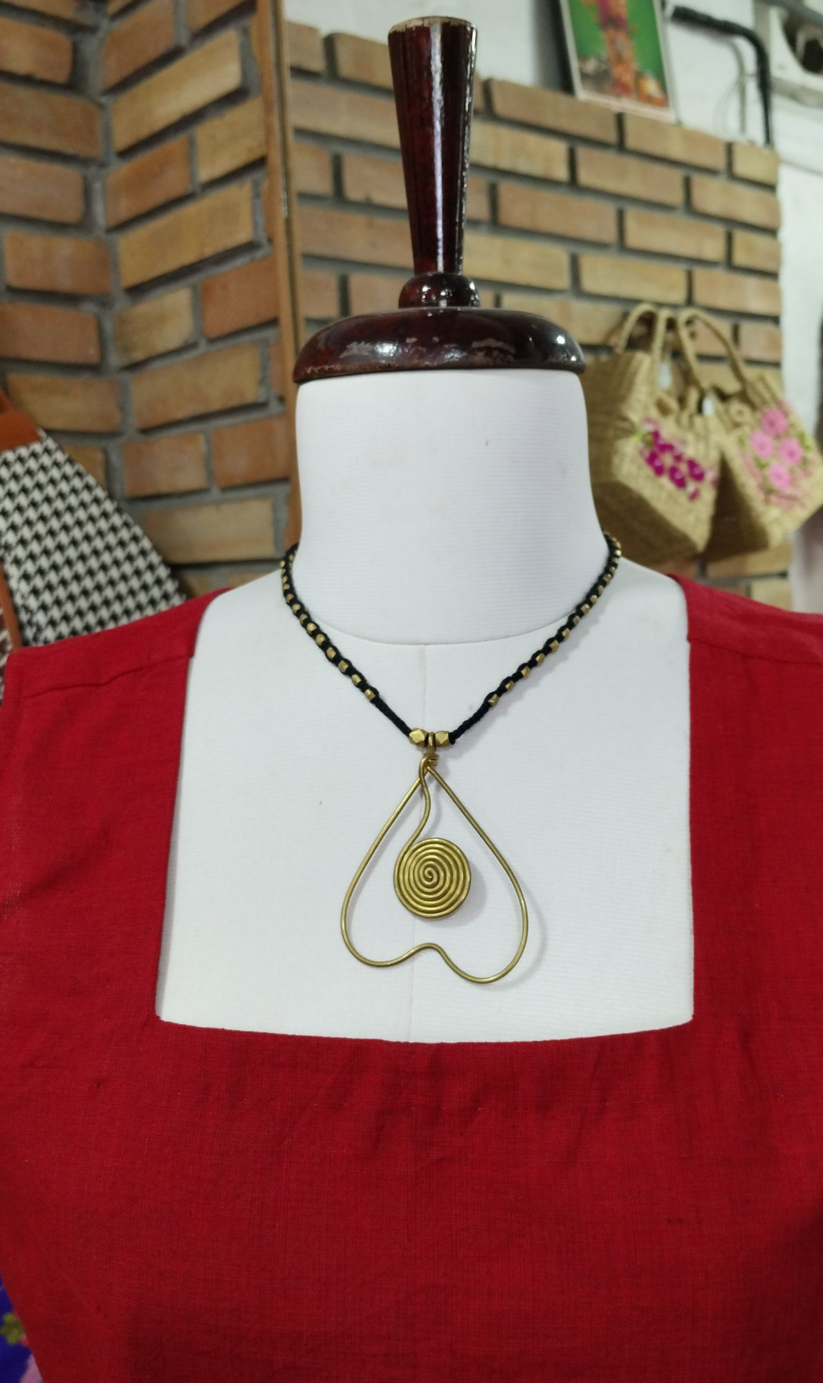 Dhokra Beads And Pendant Neck Piece