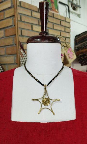 Dhokra Beads And Pendant Neck Piece