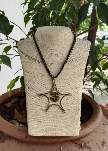 Dhokra Beads And Pendant Neck Piece