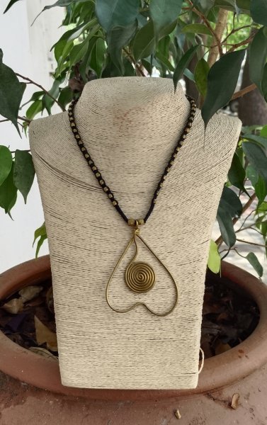 Dhokra Beads And Pendant Neck Piece