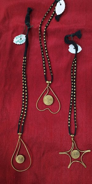 Dhokra Beads And Pendant Neck Piece