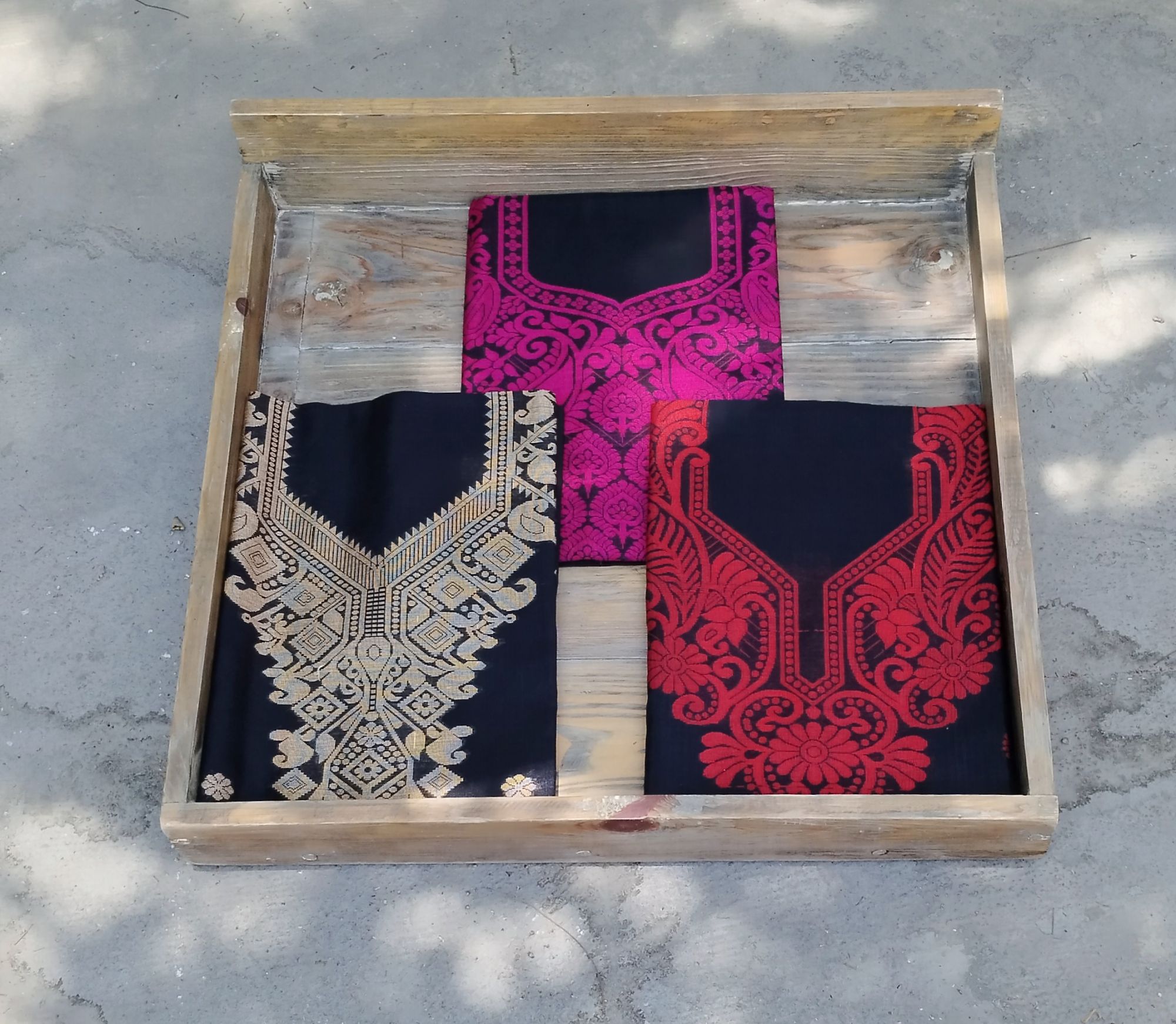 Jhamdani Weave Unstitched Dress Suits