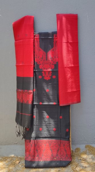 Jhamdani Weave Unstitched Dress Suits