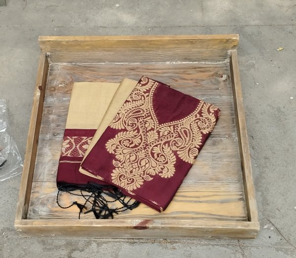 Jhamdani Weave Unstitched Dress Suits