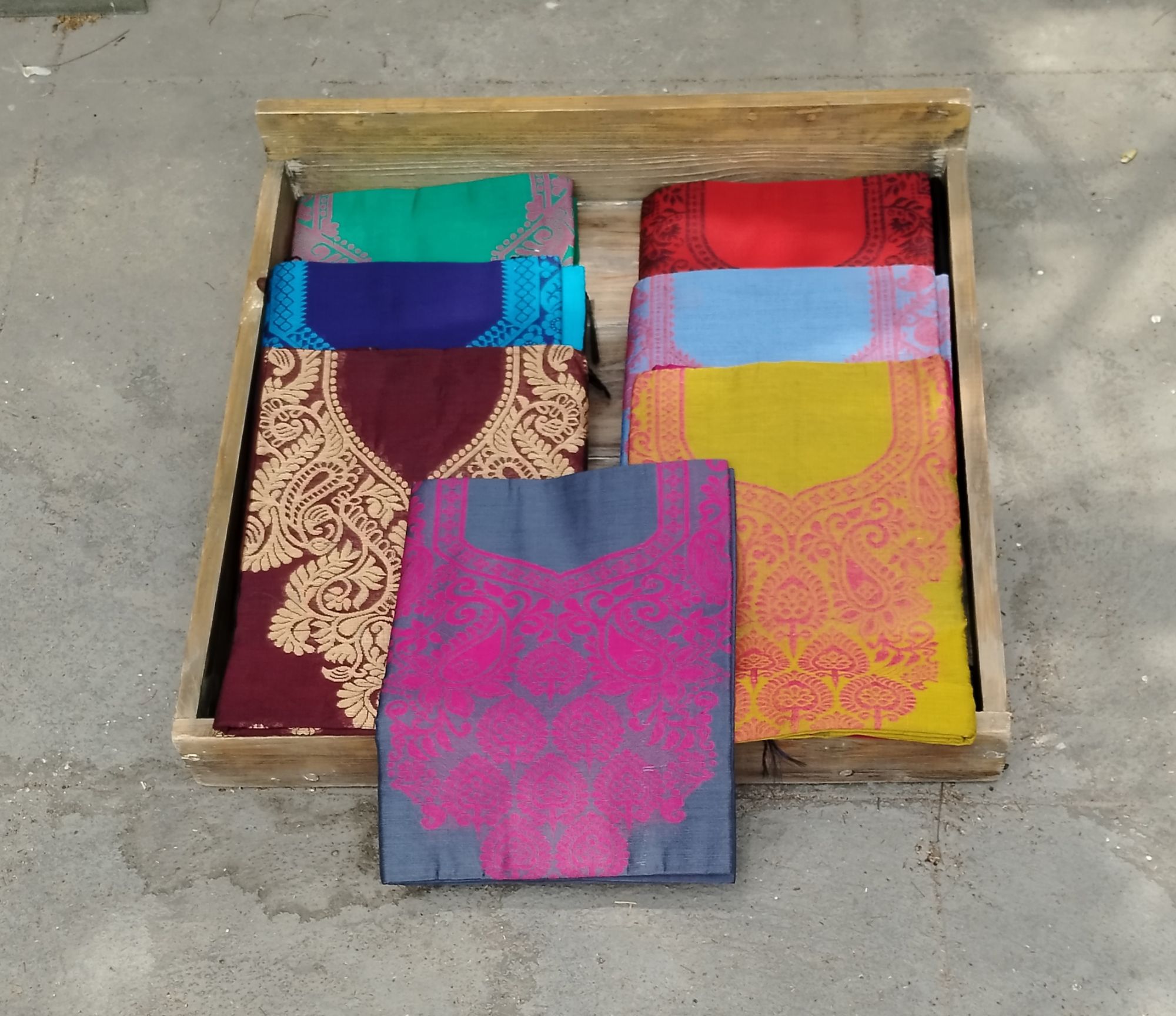 Jhamdani Weave Unstitched Dress Suits