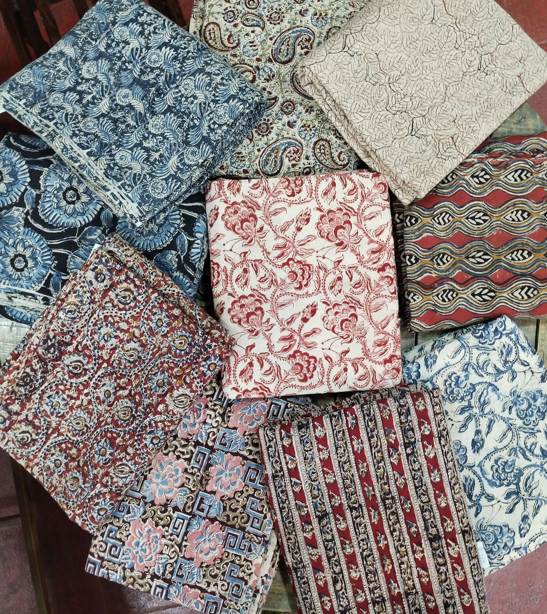 Kalamkari Cotton Unstitched Fabric