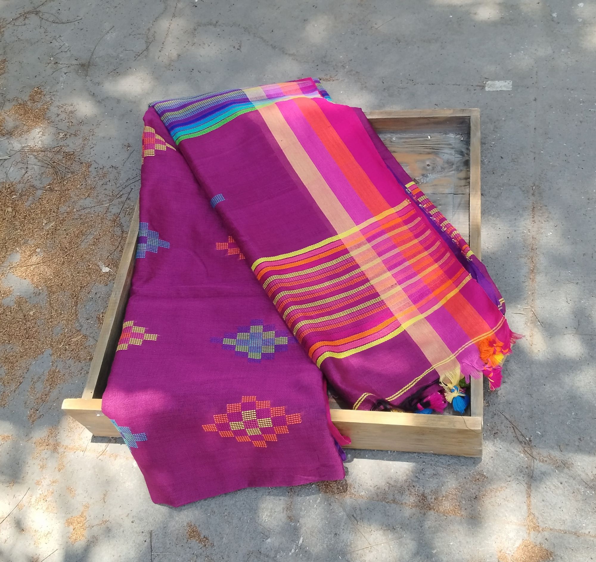 Jhamdani Weave Cotton Saree