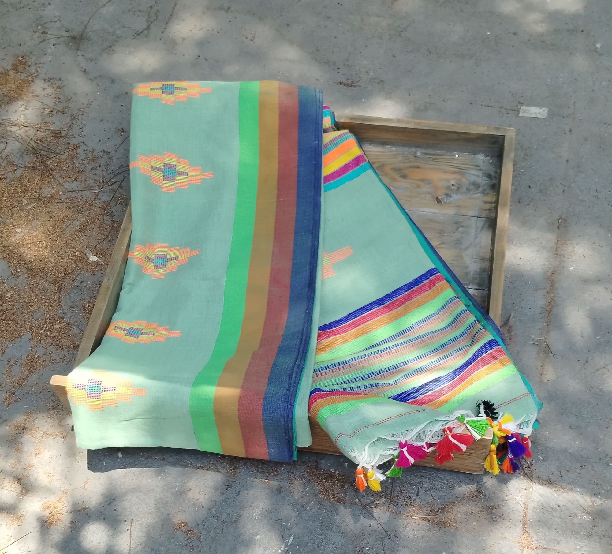 Jhamdani Weave Cotton Saree