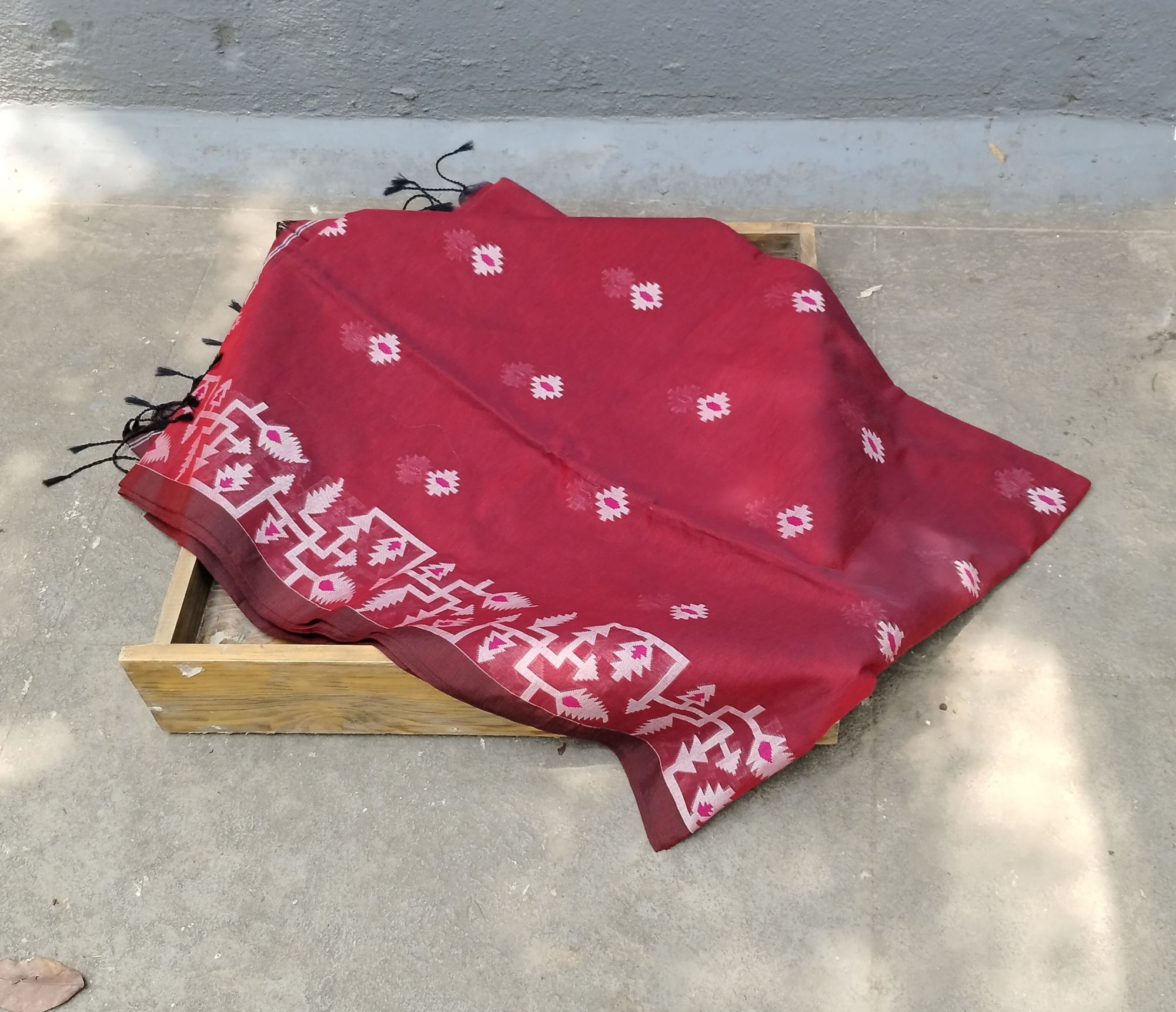 Jhamdani Weave Cotton Saree