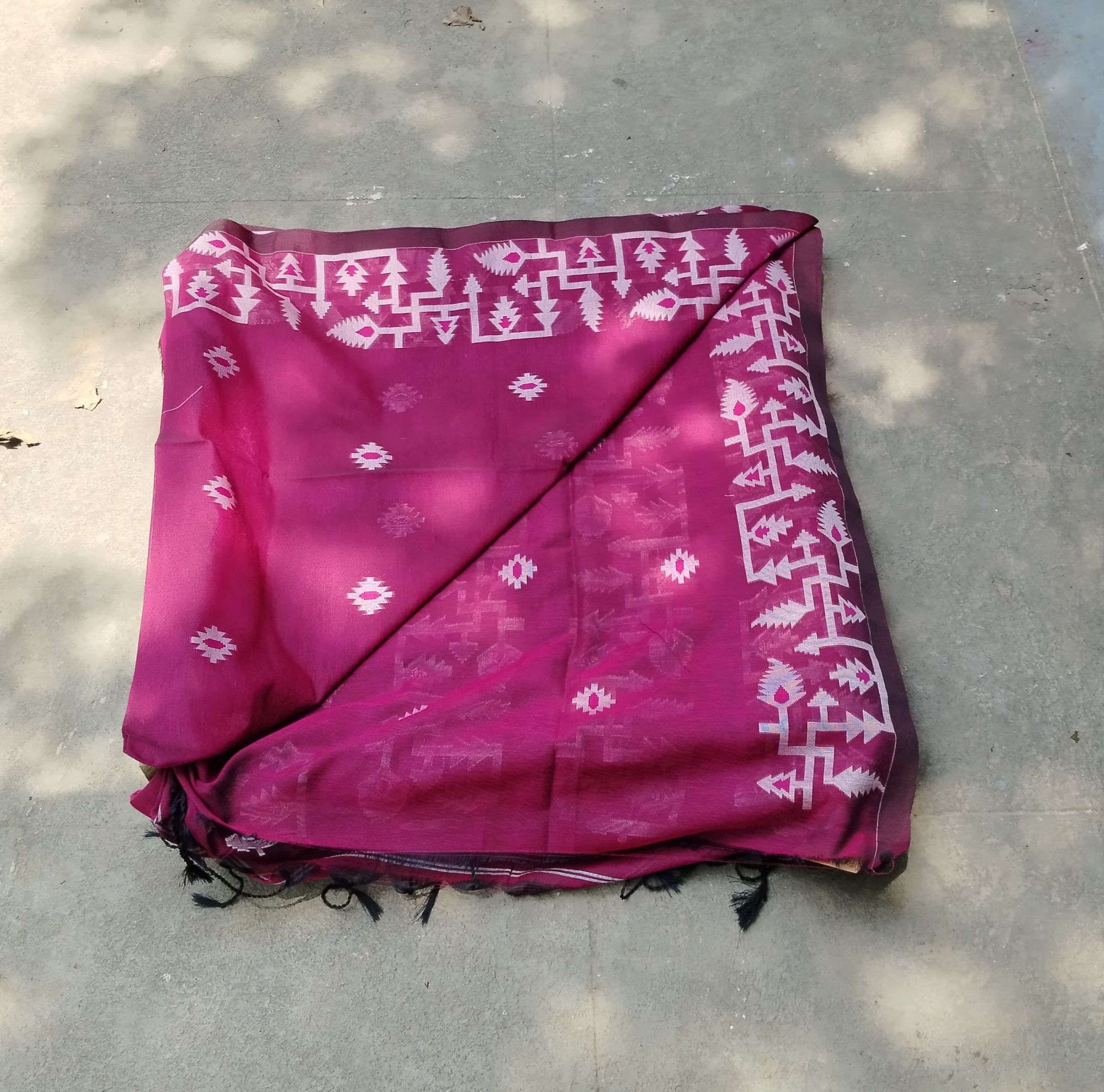 Jhamdani Weave Cotton Saree