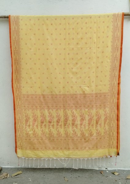 Jhamdani Weave Cotton SareeJhamdani Weave Cotton Saree