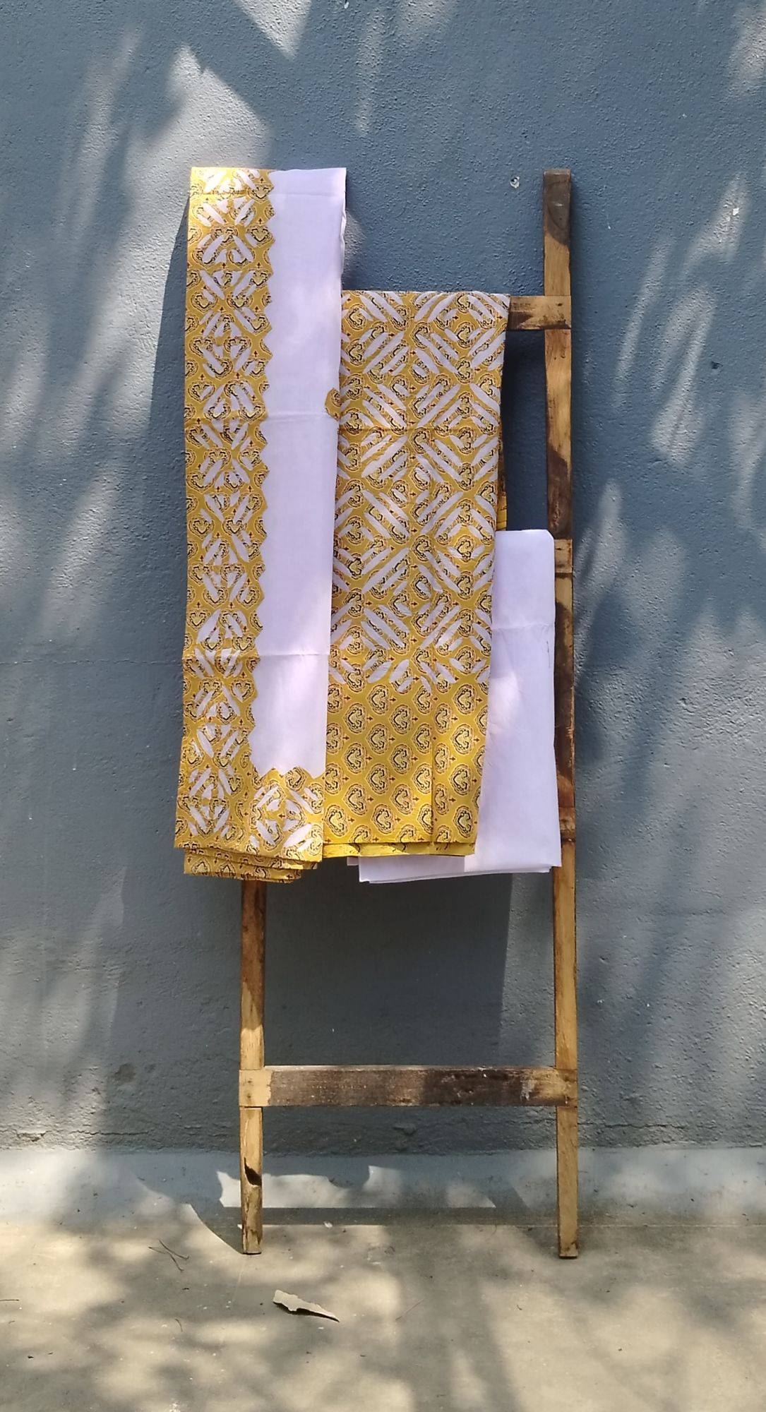 Ajrakh Cut Work Unstitched Dress Suit