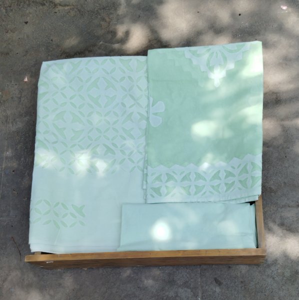 Cut Work Unstitched Dress Suit