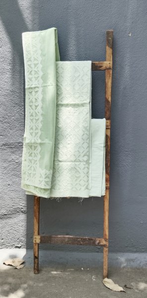 Cut Work Unstitched Dress Suit