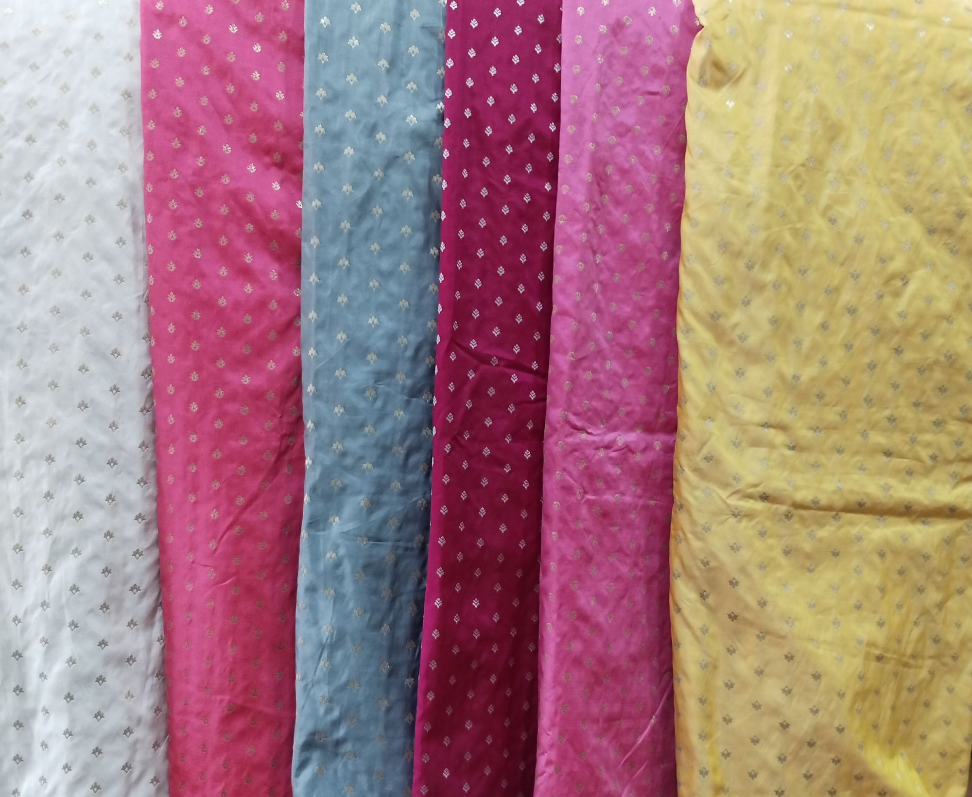 Silk  Cotton woven butta fabric