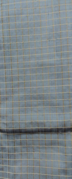 Checks Raw Silk Fabric
