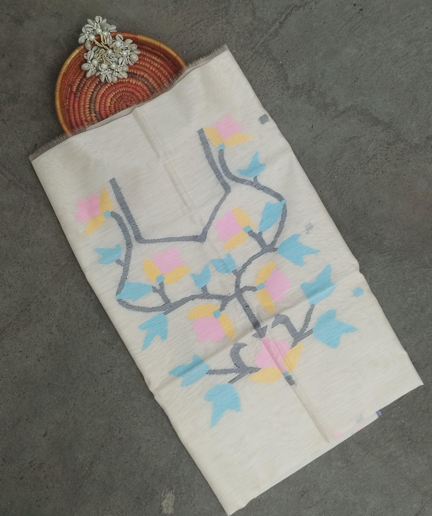 Jamdhani Weave Cotton Top Material