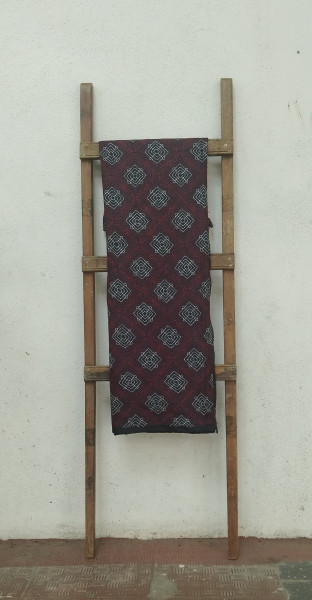 Kantha Work unstitched  Silk Top Material