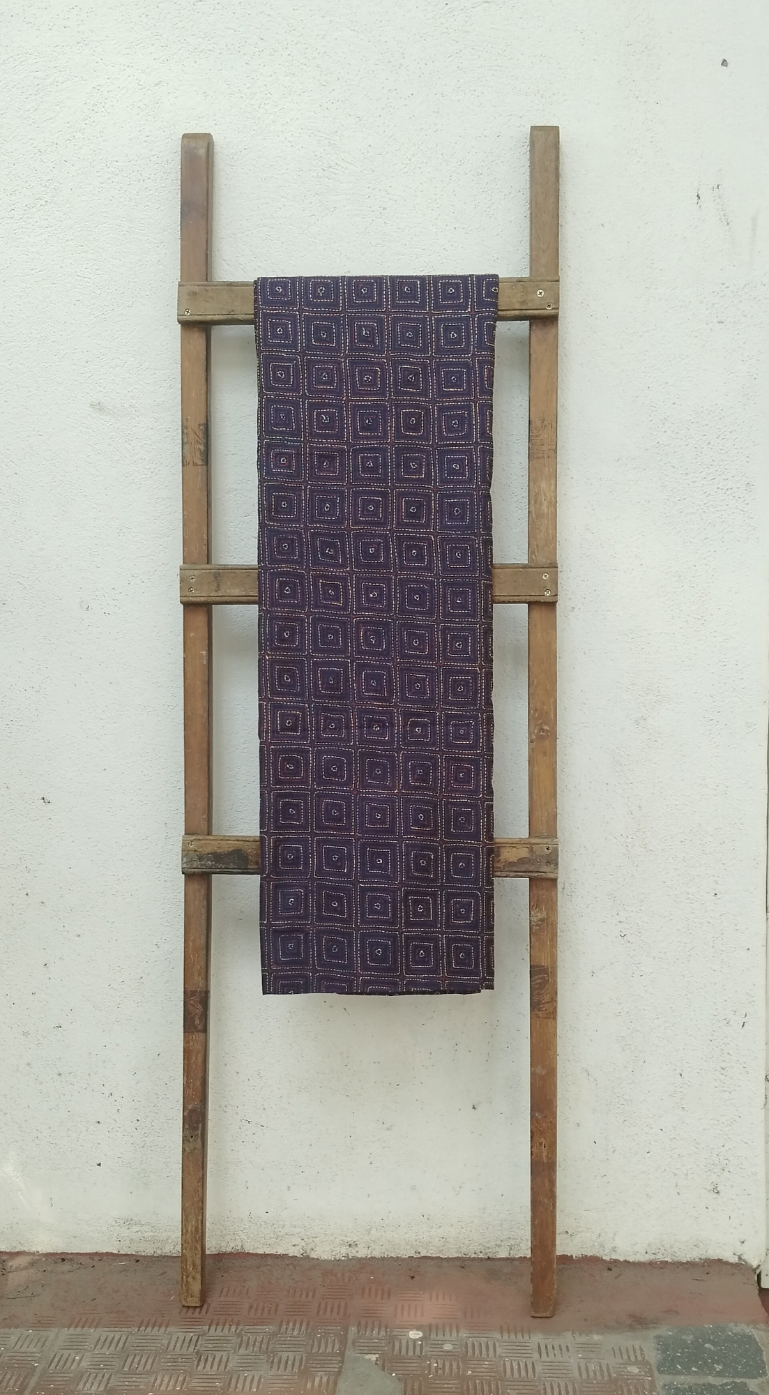 Kantha Work unstitched Silk Top Material