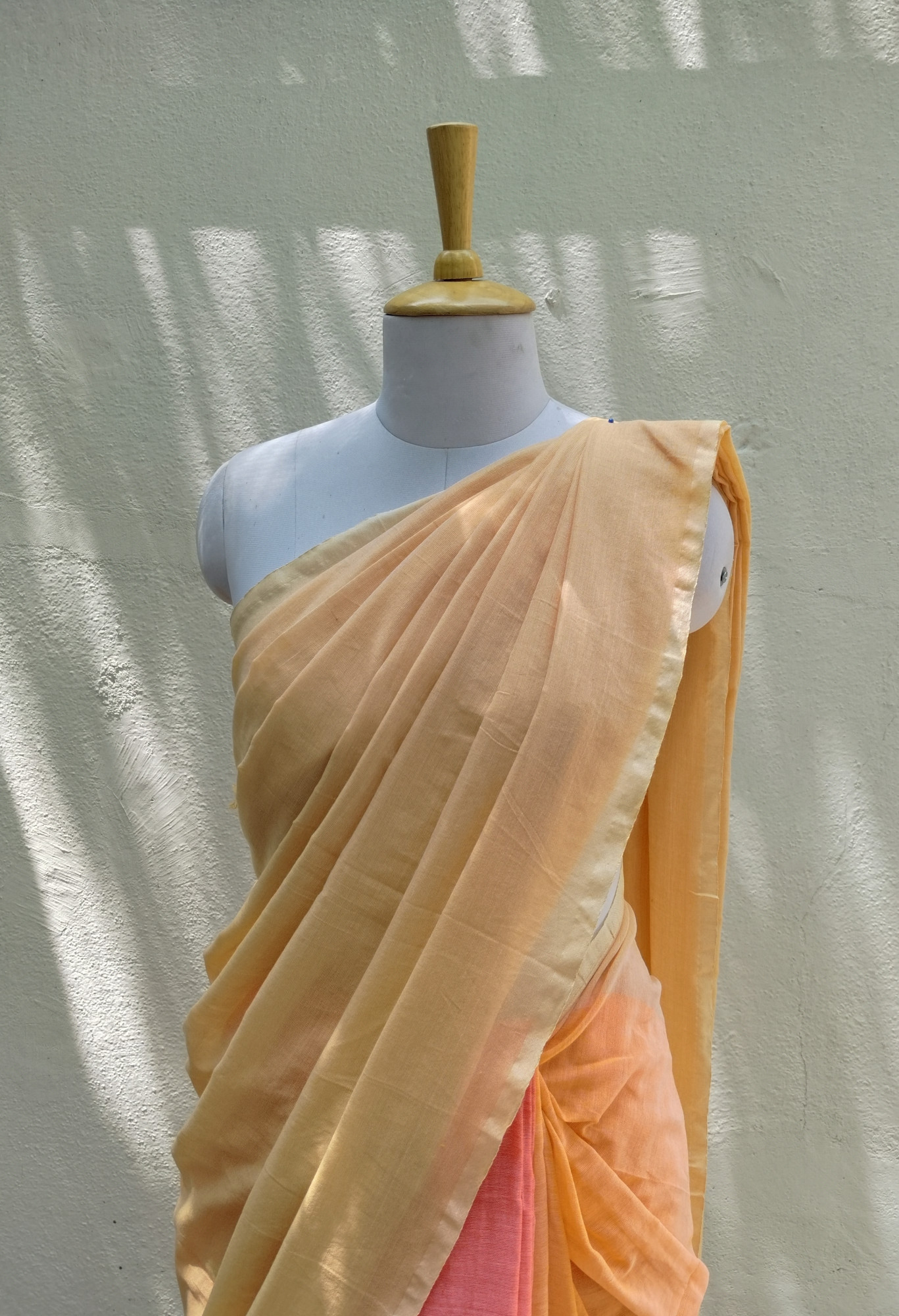 Plain Mul Cotton Saree