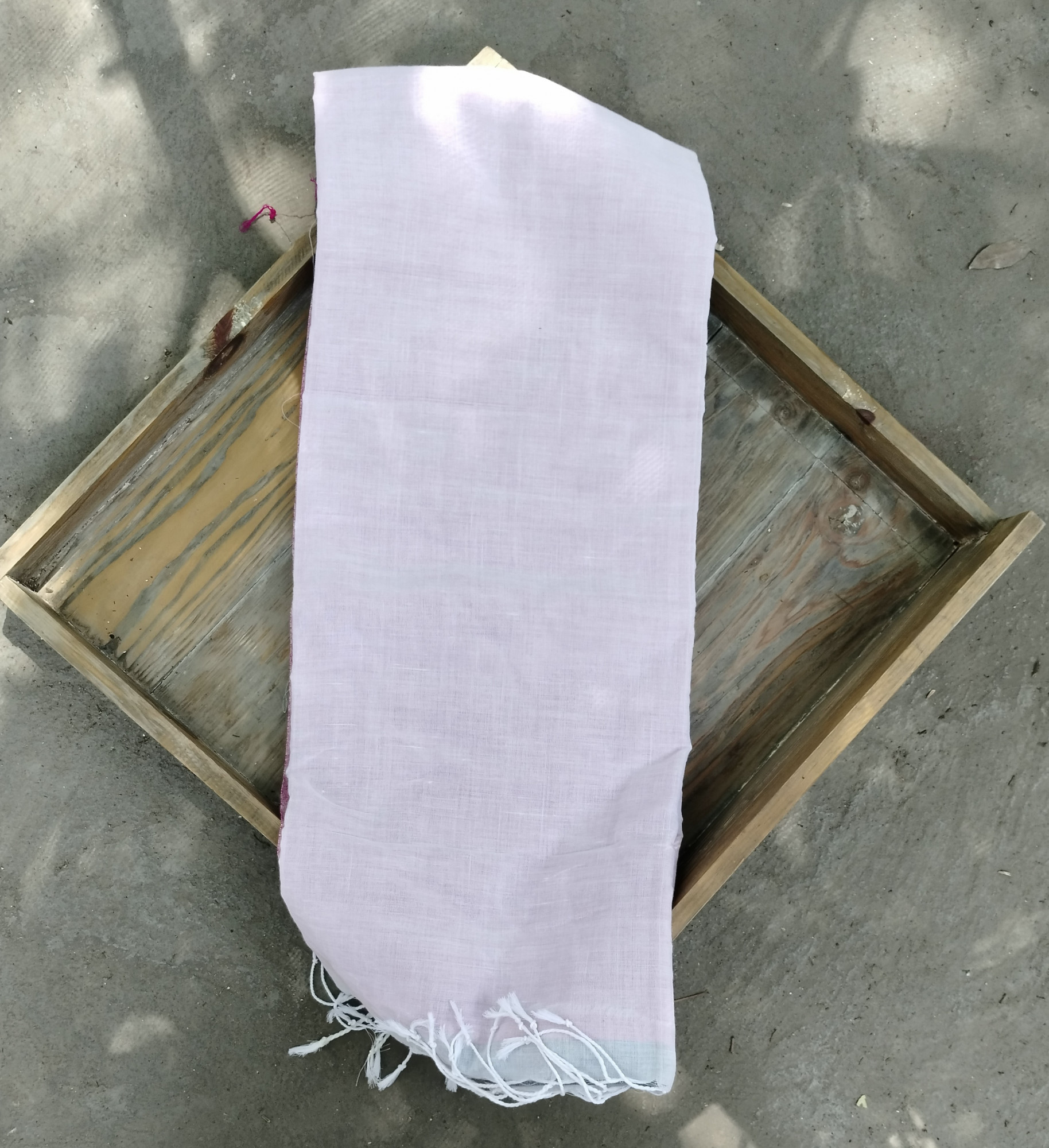 Plain Mul Cotton Saree