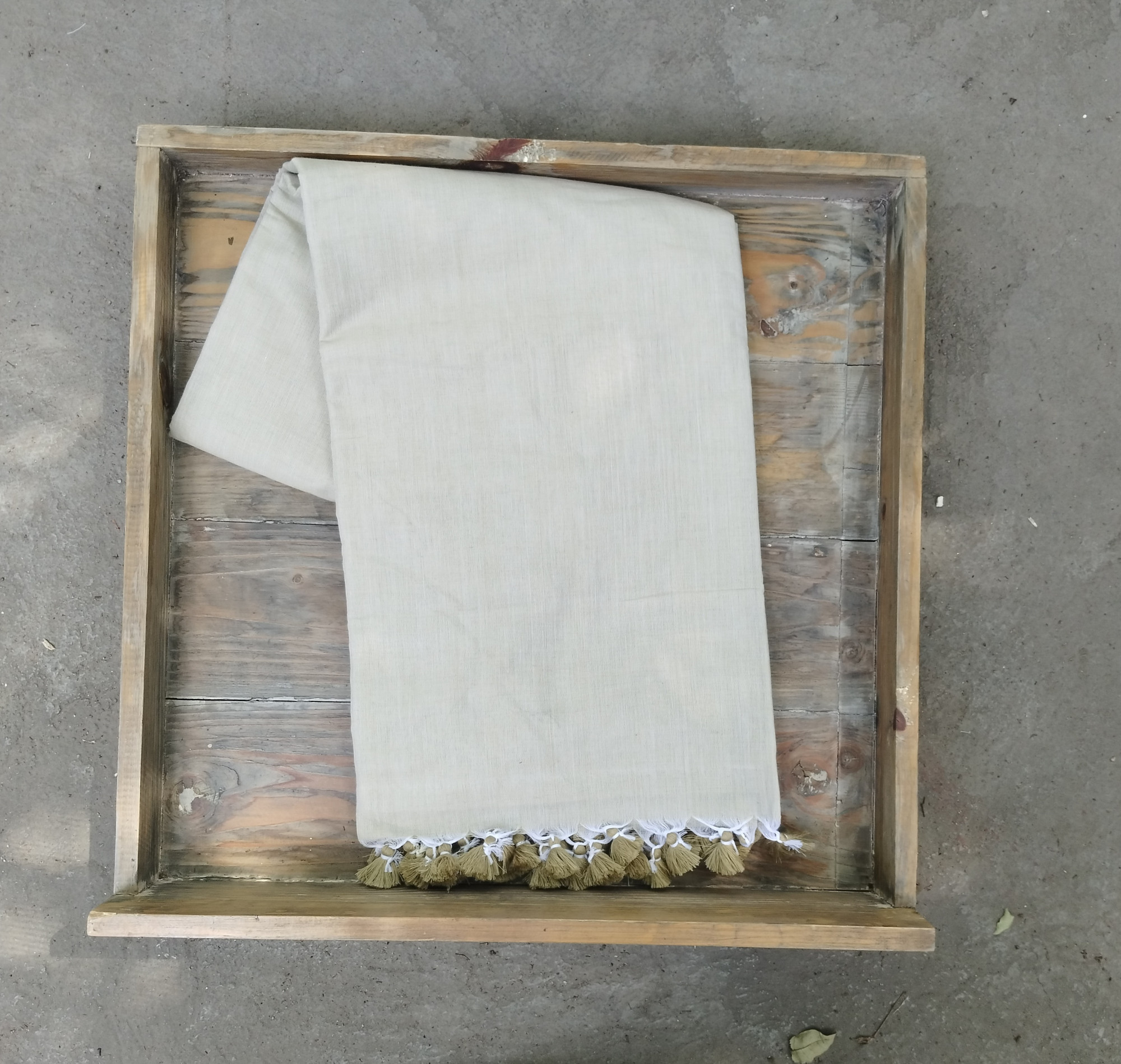 Plain Mul Cotton Saree