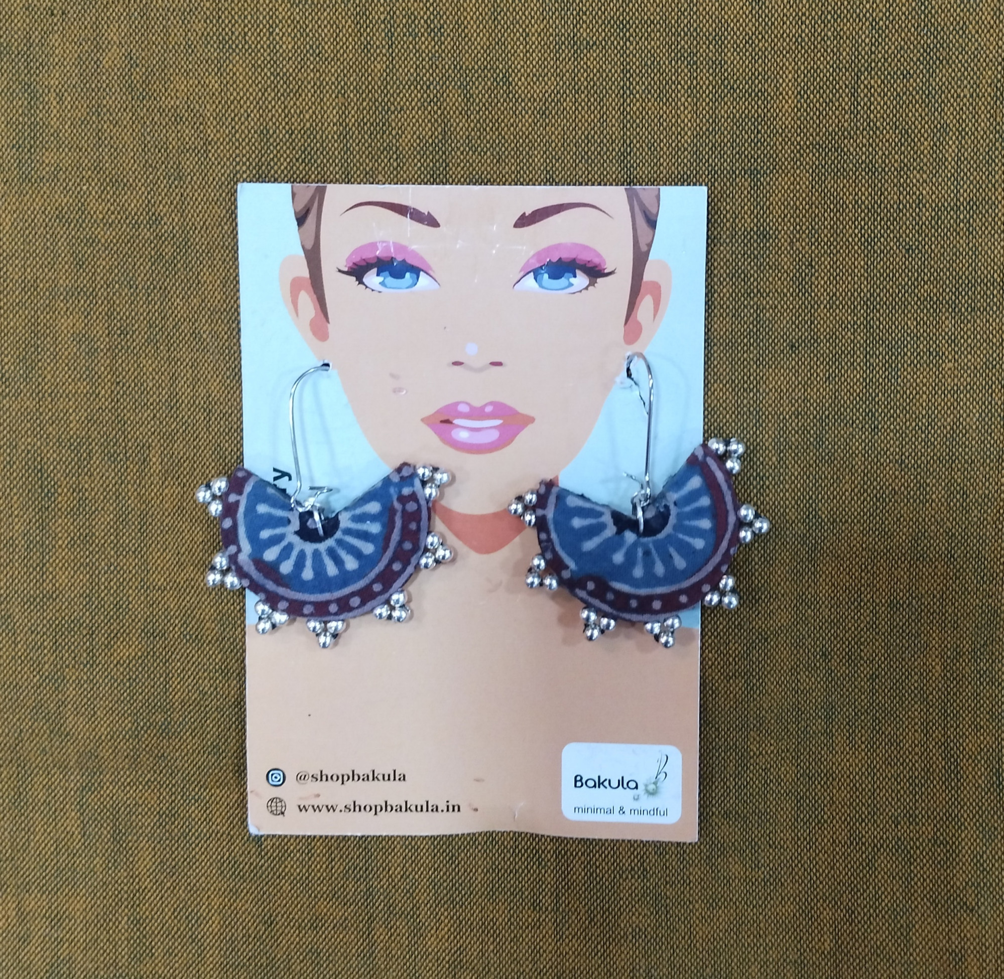 Upcycled Fabric Earing