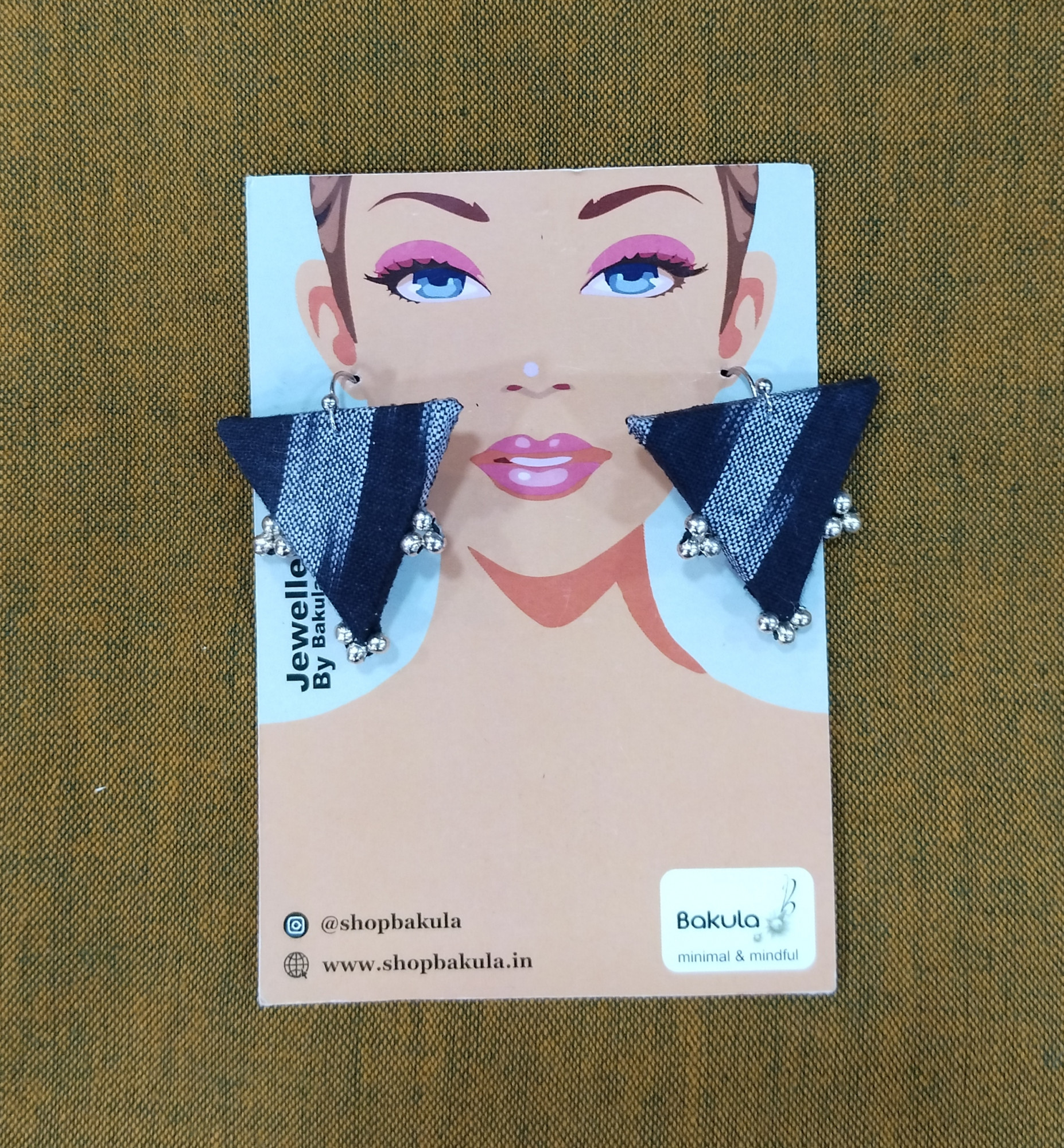 Upcycled Fabric Earing