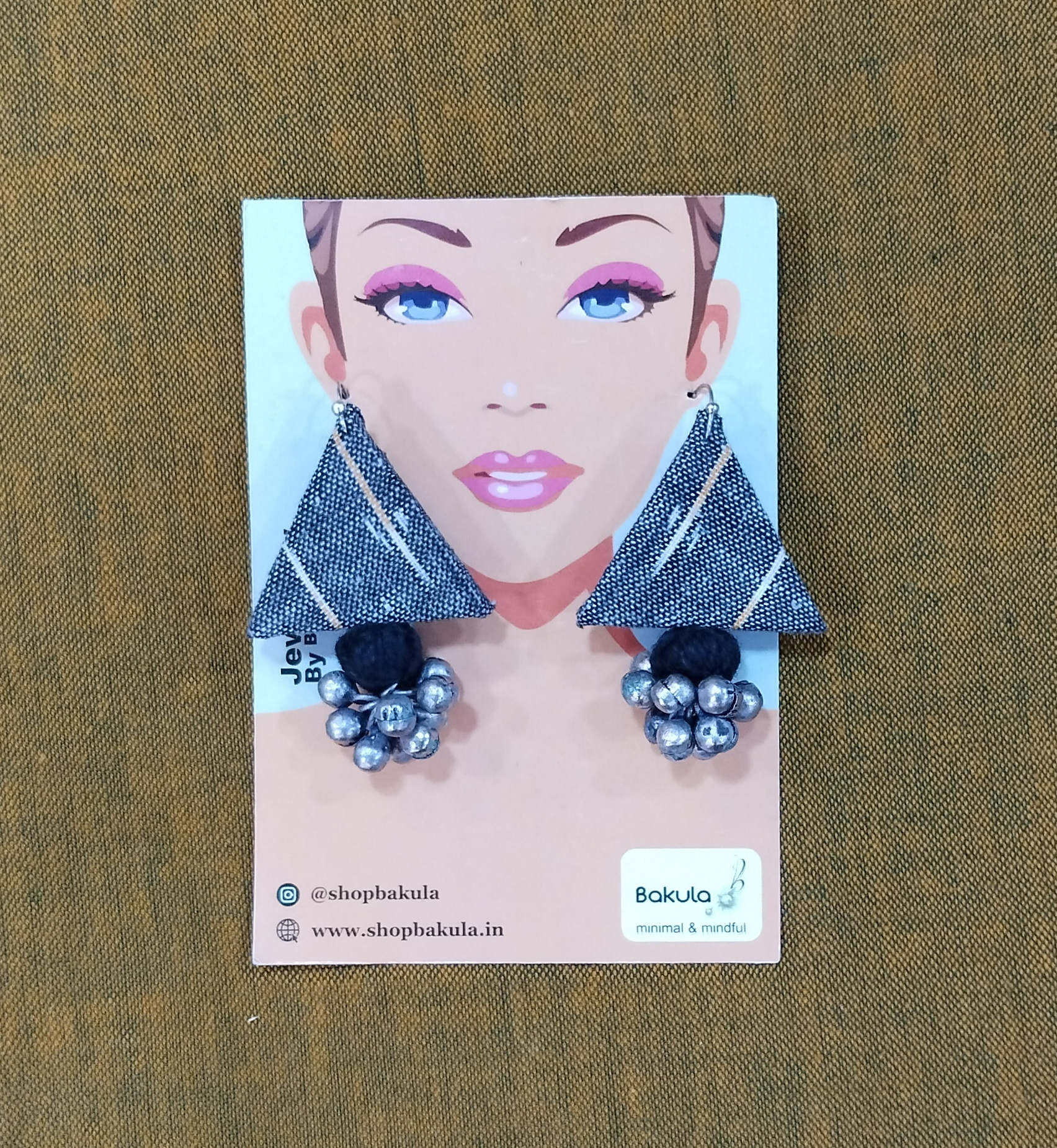 Upcycled Fabric Earing