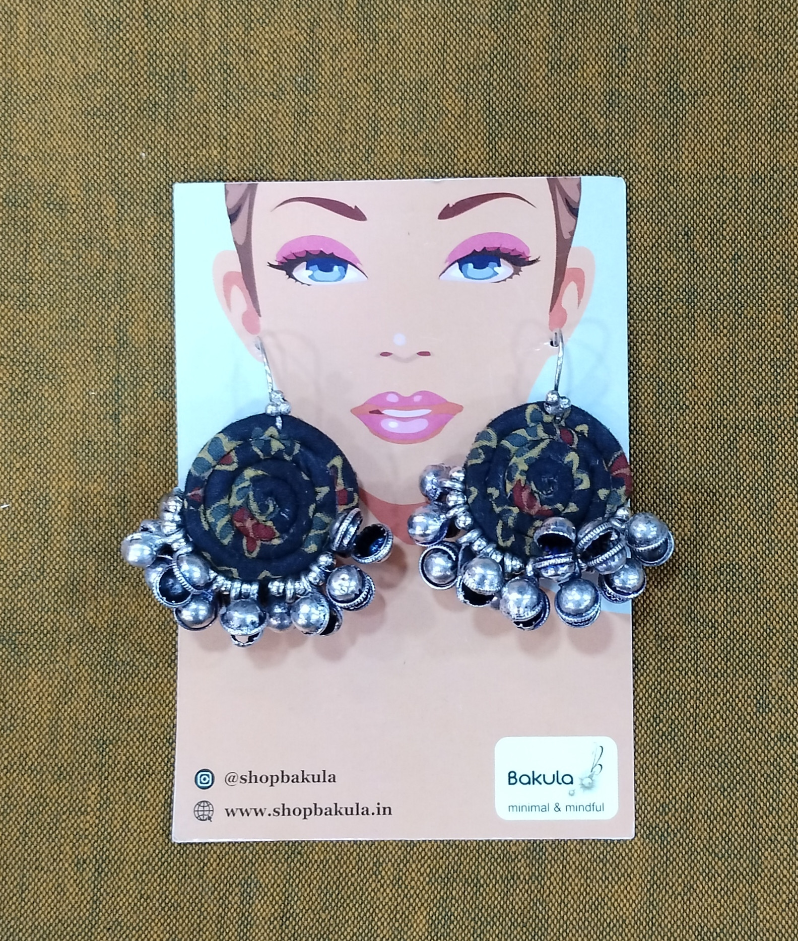 Upcycled Fabric Earing