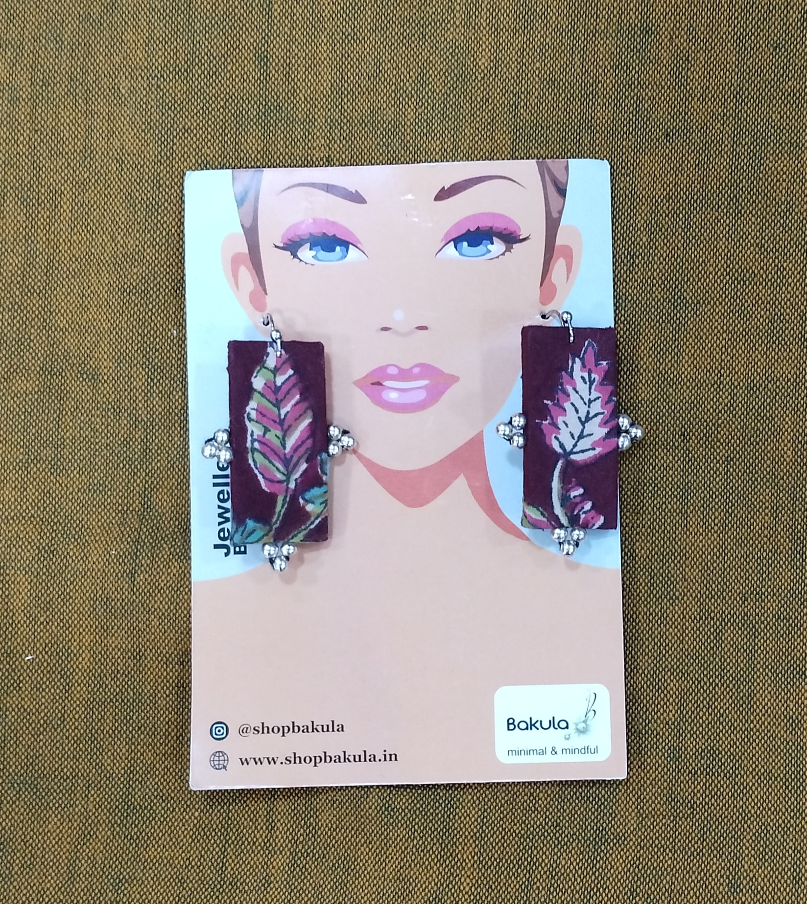 Upcycled Fabric Earing