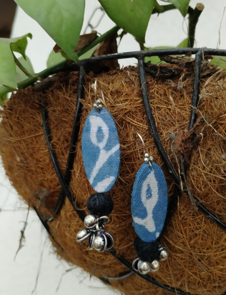 Upcycled Fabric Earing