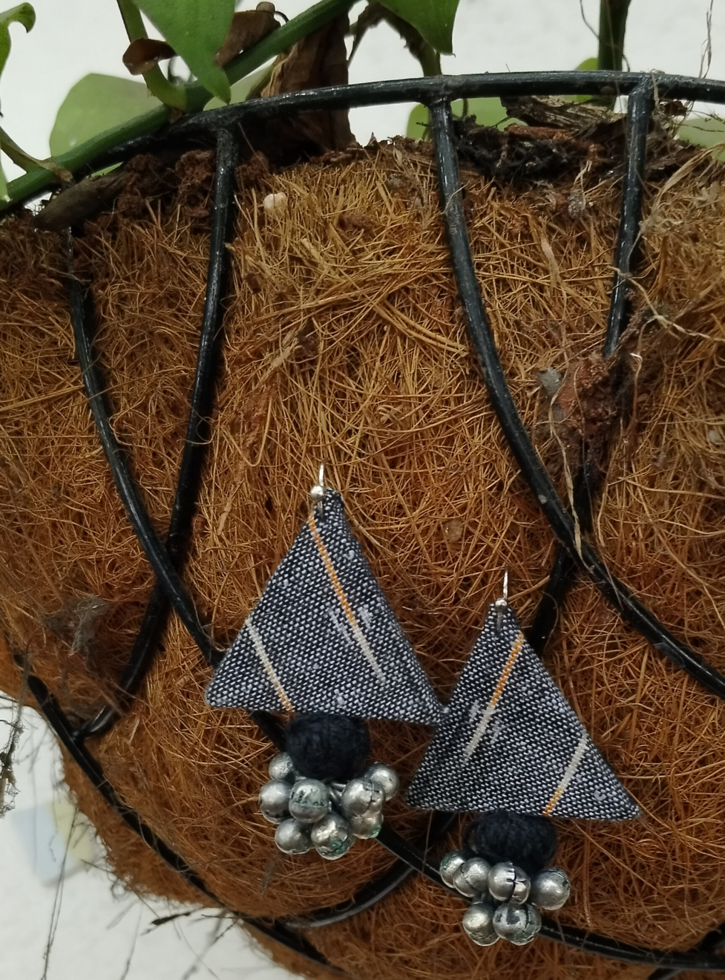 Upcycled Fabric Earing