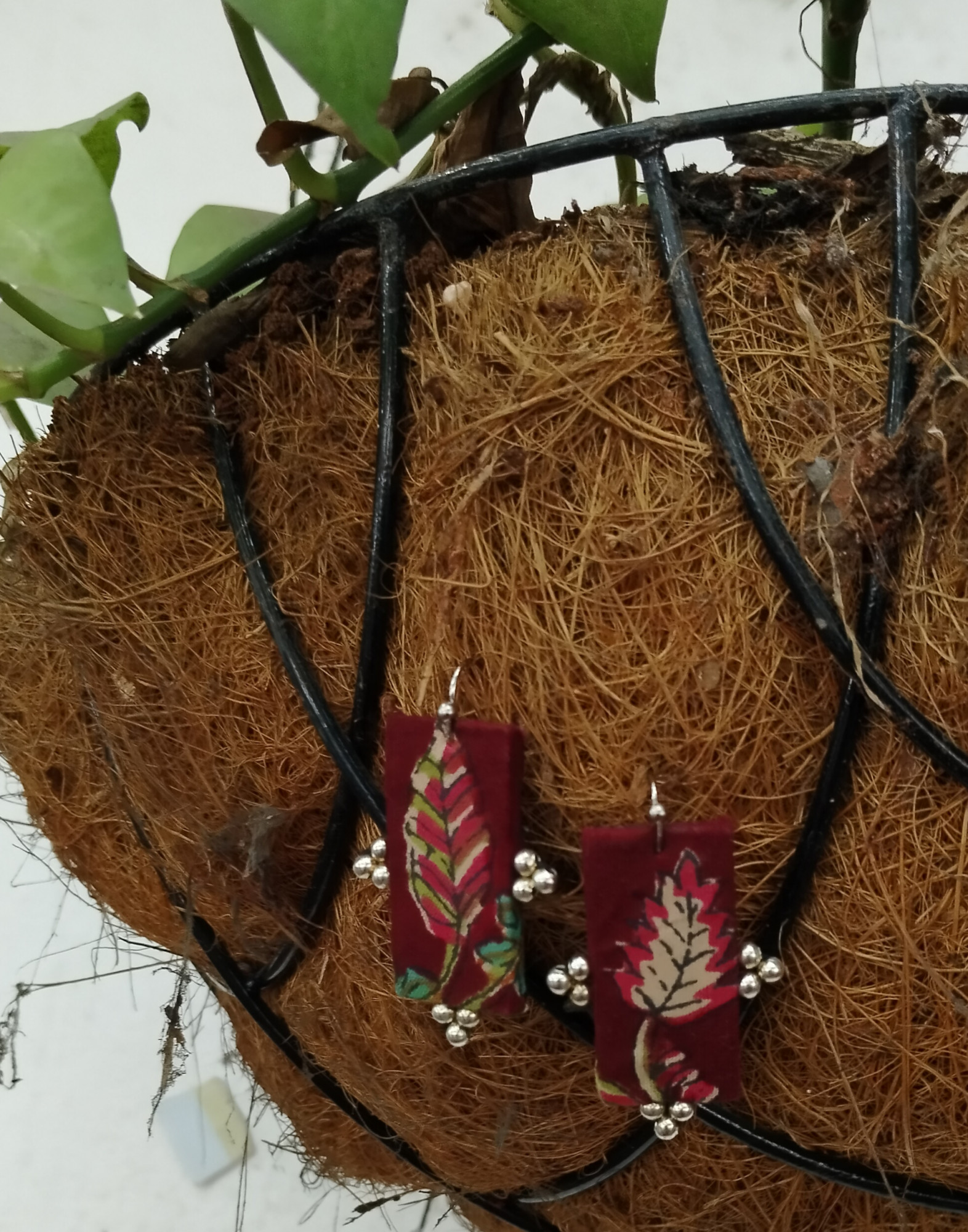 Upcycled Fabric Earing