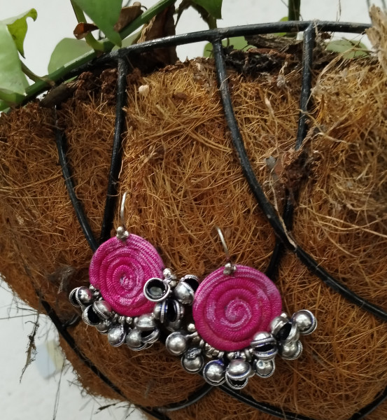 Upcycled Fabric Earing