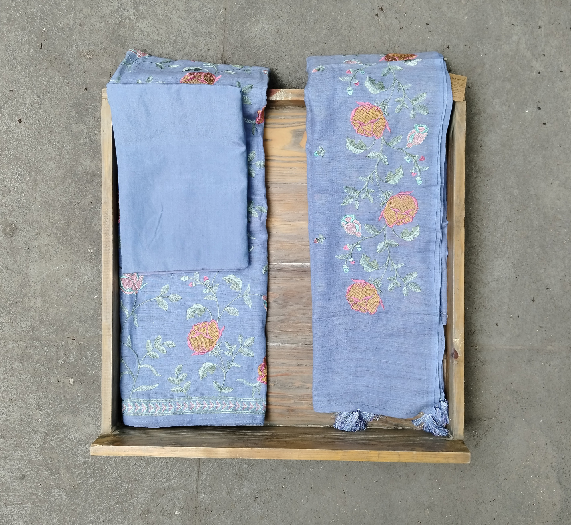 Cotton Embroidery Unstitched Dress Material