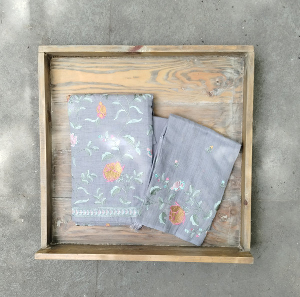 Cotton Embroidery Unstitched Dress Material