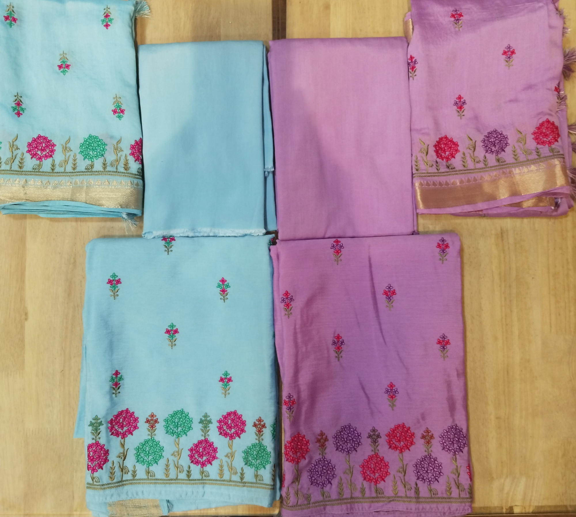 Cotton Silk Embroidery Dress Material