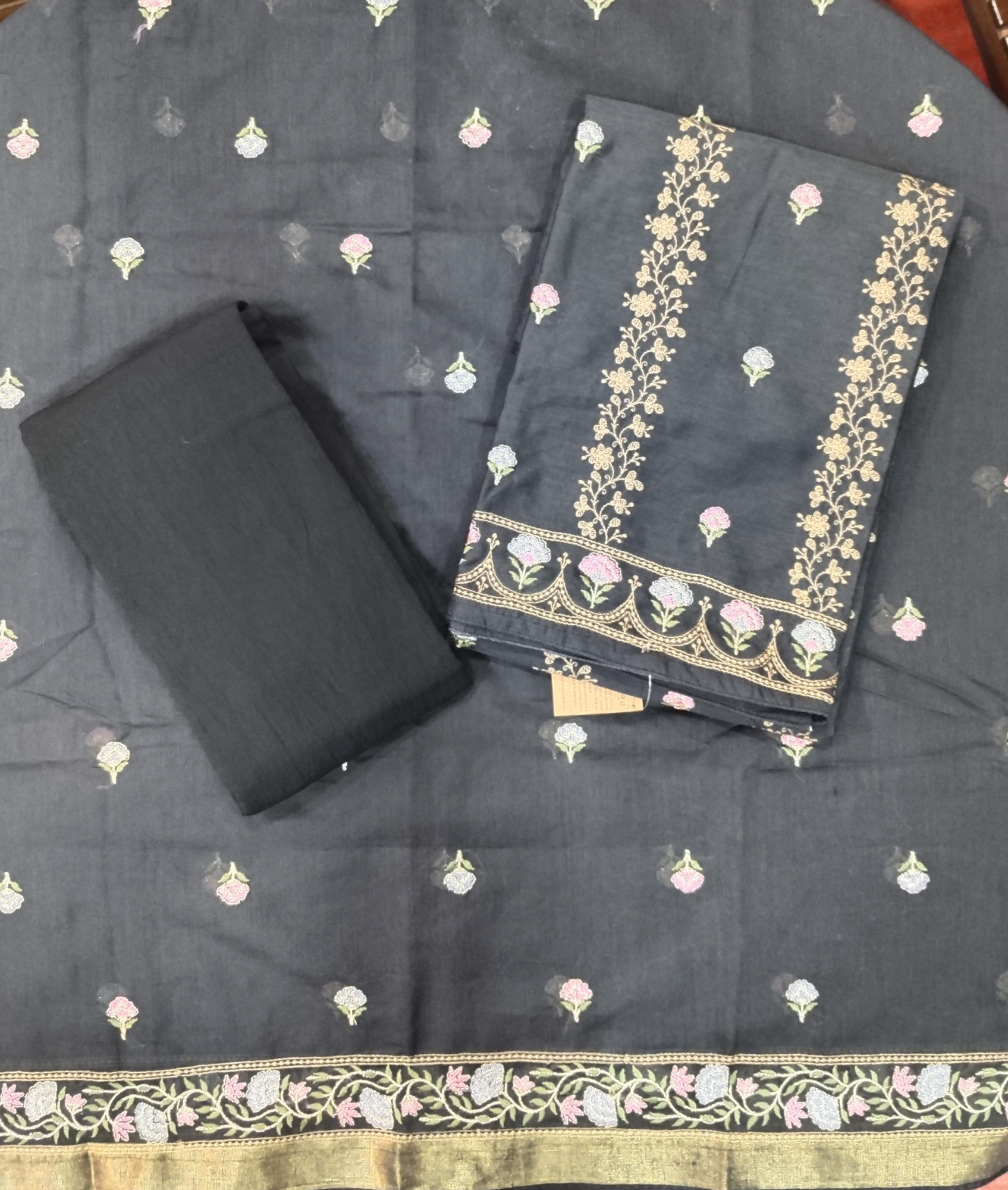 Linen Embroidery Dress Material