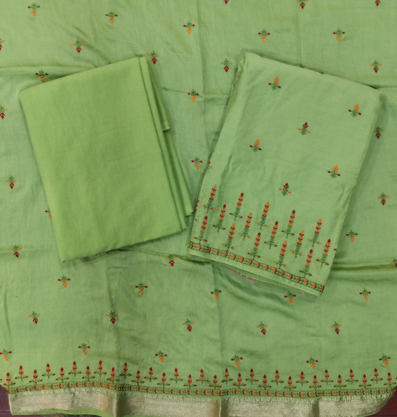 Cotton Silk Embroidery Dress Material