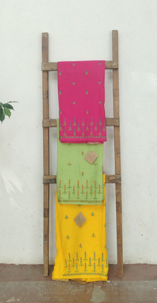 Cotton Silk Embroidery Dress Material