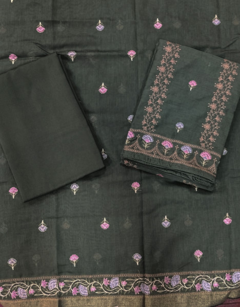 Linen Embroidery Dress Material