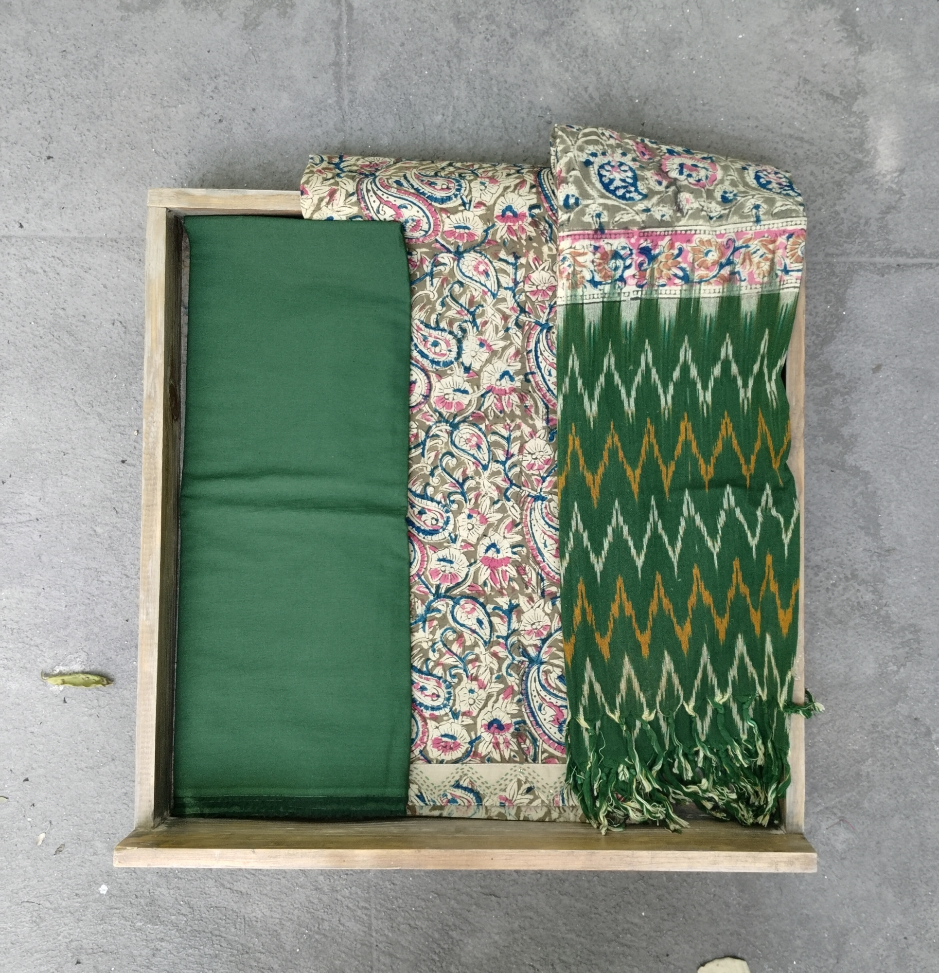 Pure Cotton Kalamkari Dress Material