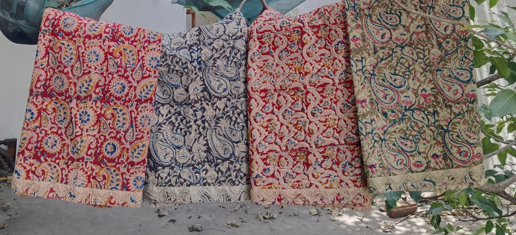 Pure Cotton Kalamkari Dress Material