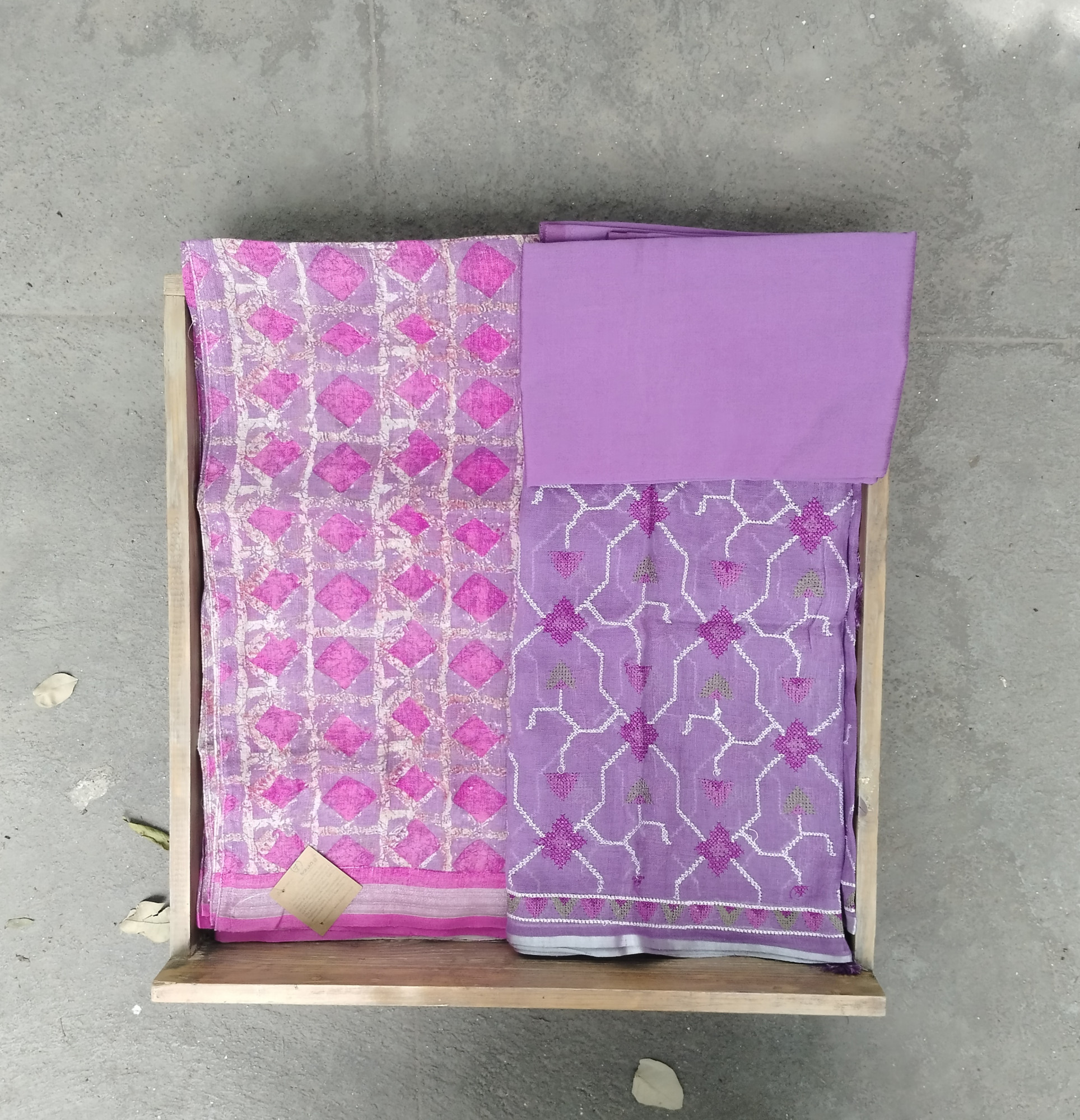 Linen Unstitched Dress Suit